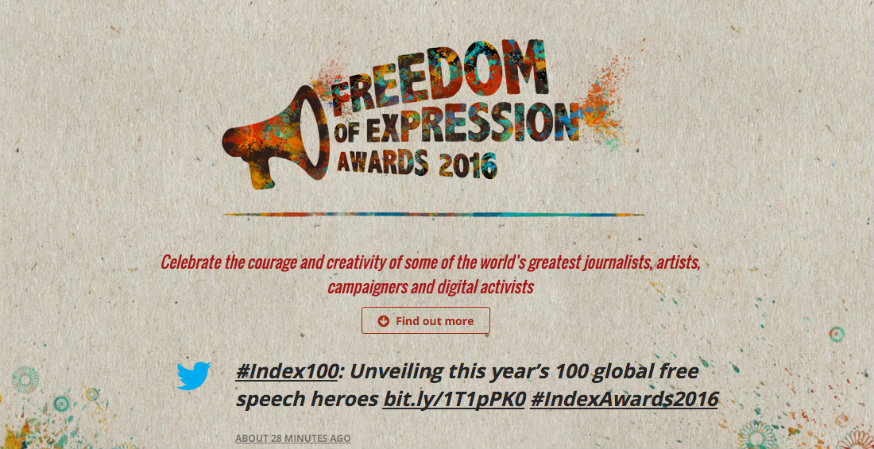 FIRE Nominated for Index on Censorship Freedom of Expression Award