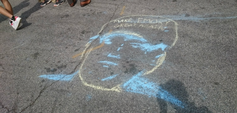 (FILE/ Courtesy Alex Reibman.) Chalk drawing on Emory's campus in March 2016.