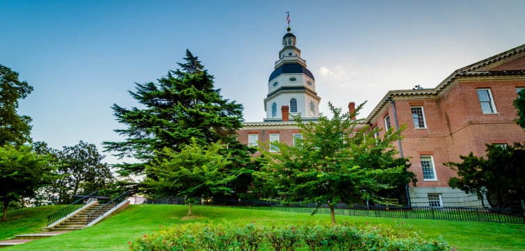 The Maryland State House in Annapolis, Md. feat