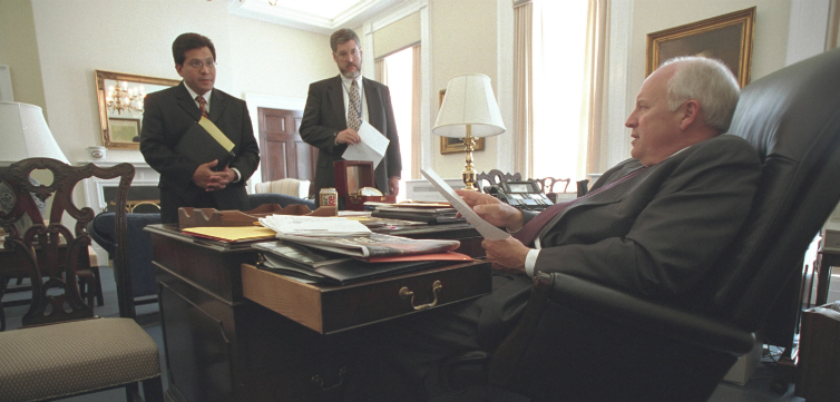 dick cheney and Alberto Gonzales feature