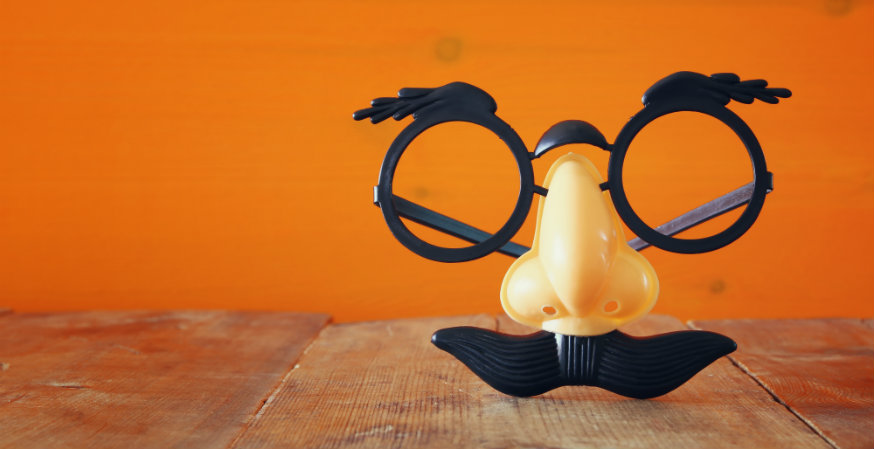 halloween mustache mask slider
