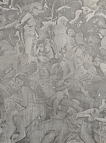 A professor’s artwork depicting political figures engaging in sexual activity was rejected from a faculty art exhibition because it was “too controversial.”