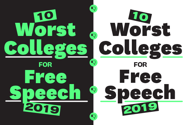 10 Worst Colleges For Free Speech 2019 - 