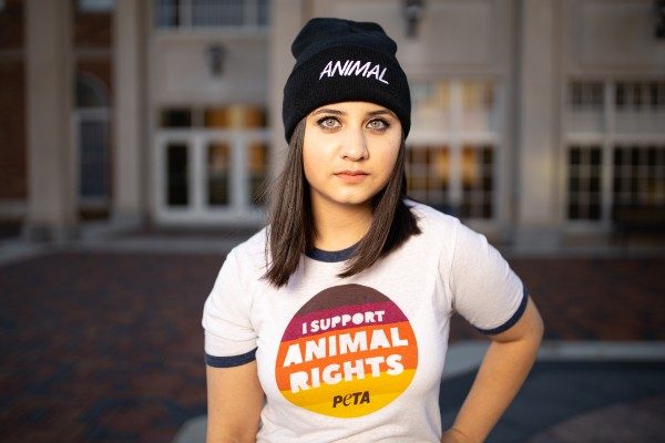 Student Naomi Mathew's animal rights group was rejected for the "emotional risk" it could cause other students. Now she's fighting back. (Credit: Rivera Eye Photography)