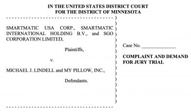 Smartmatic USA Corp v. Lindell case document heading
